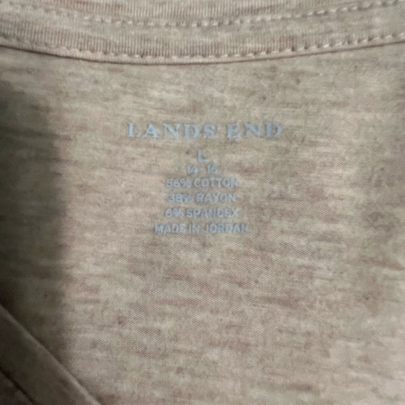Lands End beige long sleeve tee - Picture 4 of 5